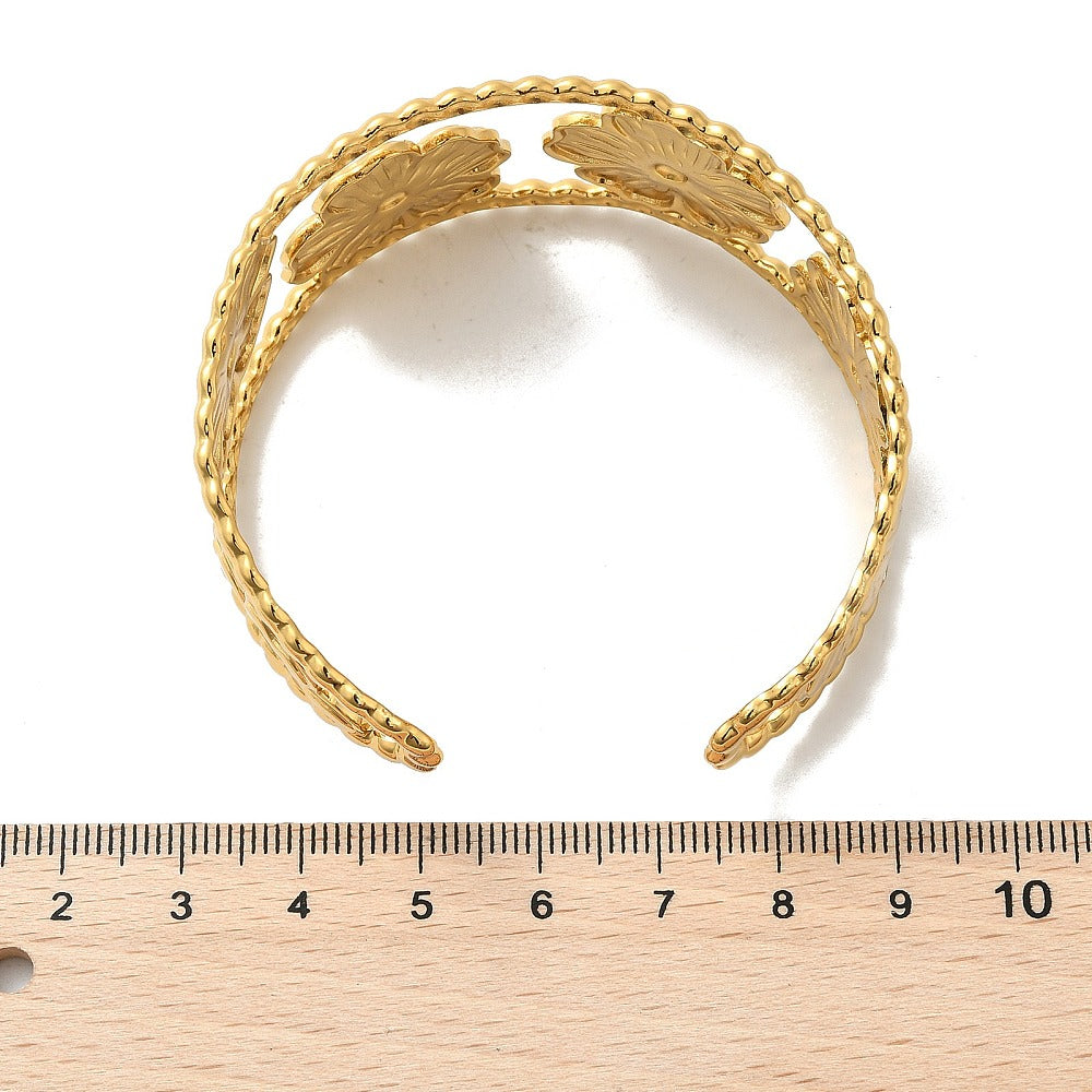 Golden Bloom Statement Cuff (Gold)