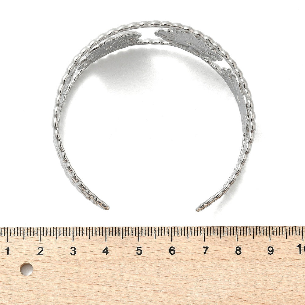 Silver Bloom Statement Cuff (Silver)