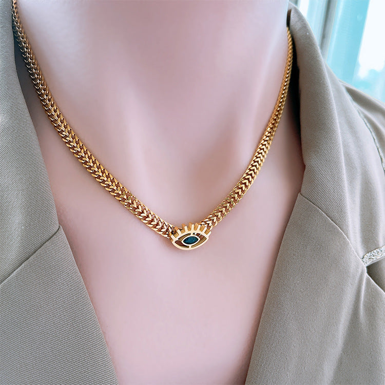 Evil Eye Choker – 18k PVD