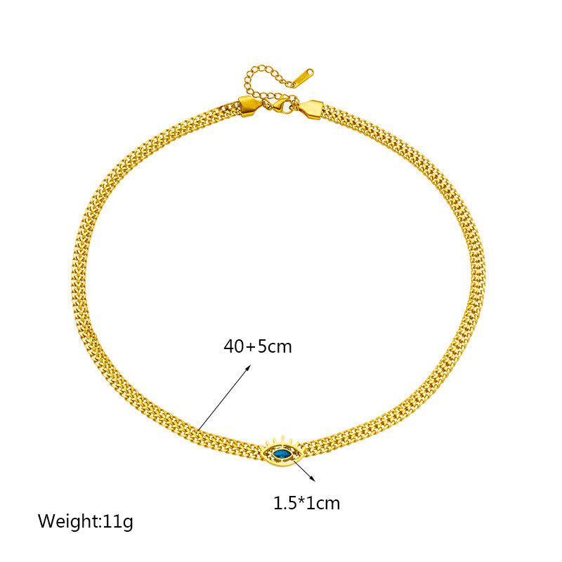 Evil Eye Choker – 18k PVD