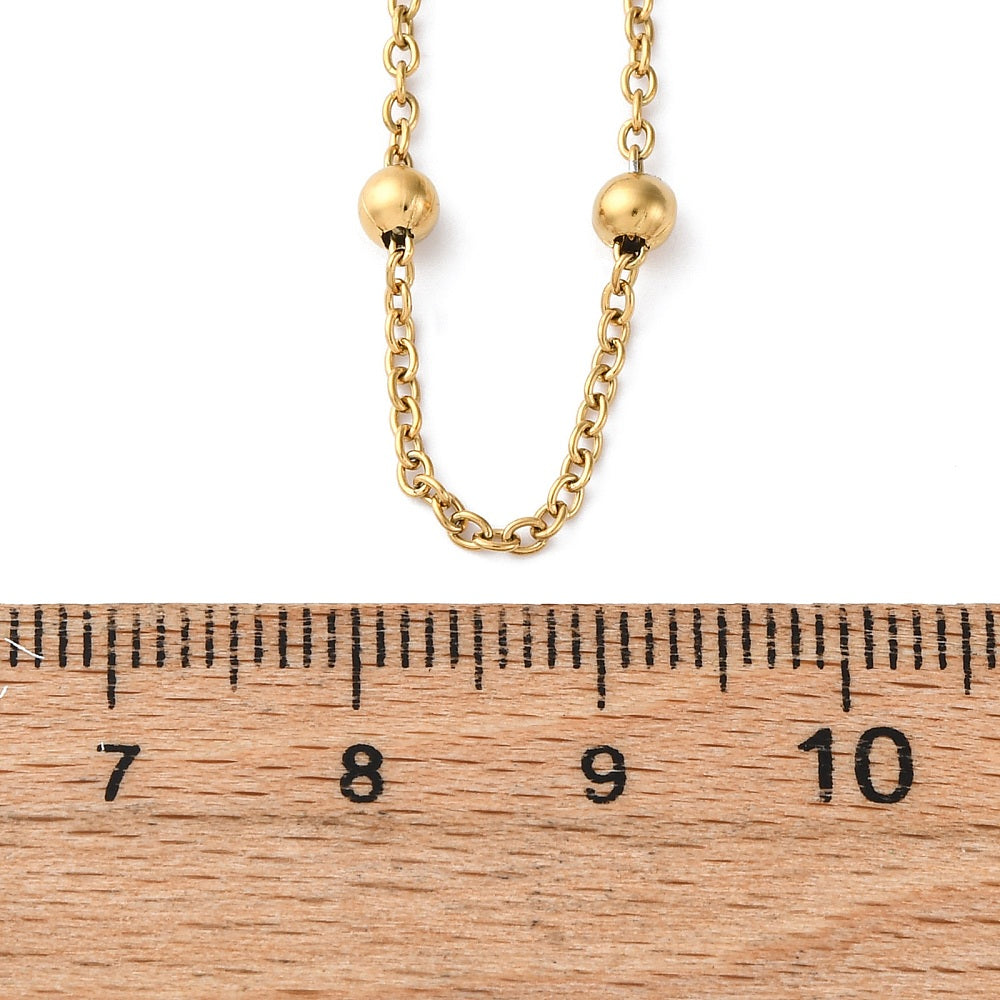 Dainty Satellite Bead Necklace – 18k PVD