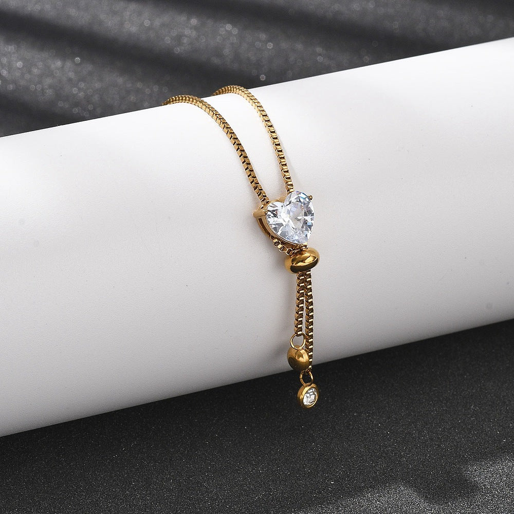Luxe Heart Drop Necklace