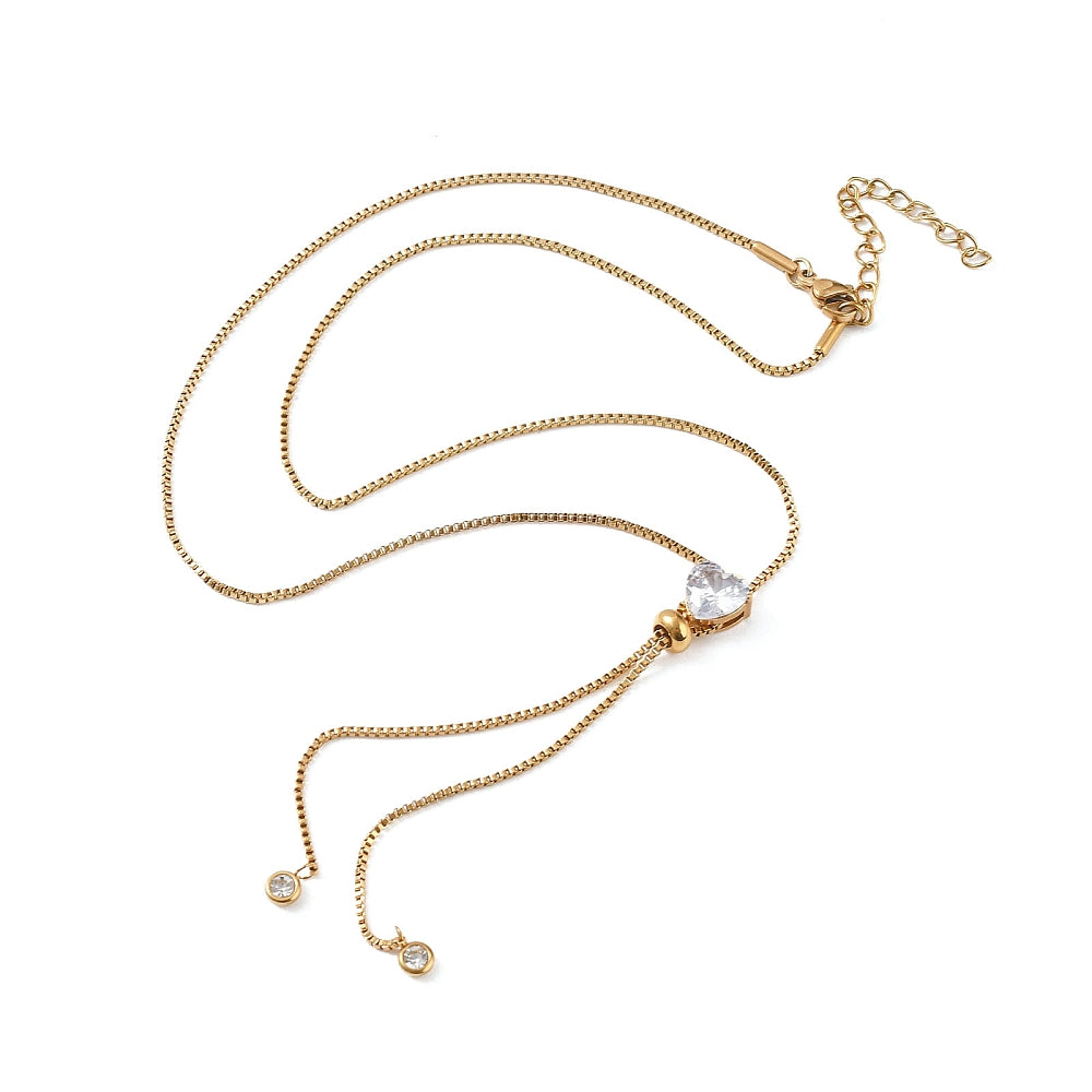 Luxe Heart Drop Necklace