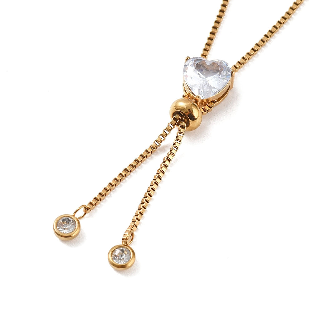 Luxe Heart Drop Necklace