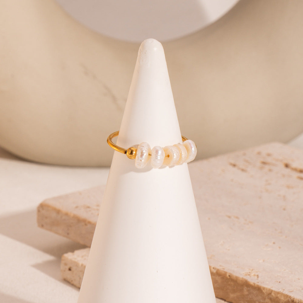 Freshwater Pearl Ring — Gold