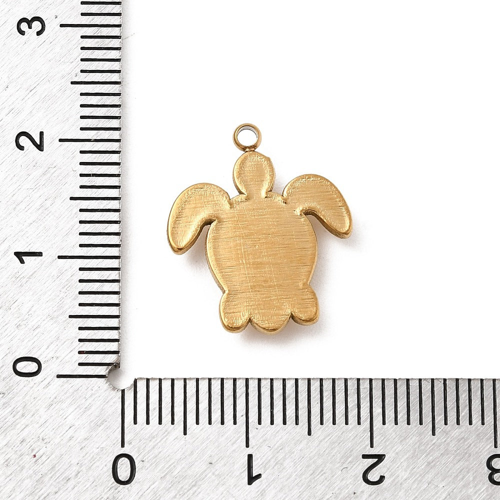 Turtle Charm — Gold