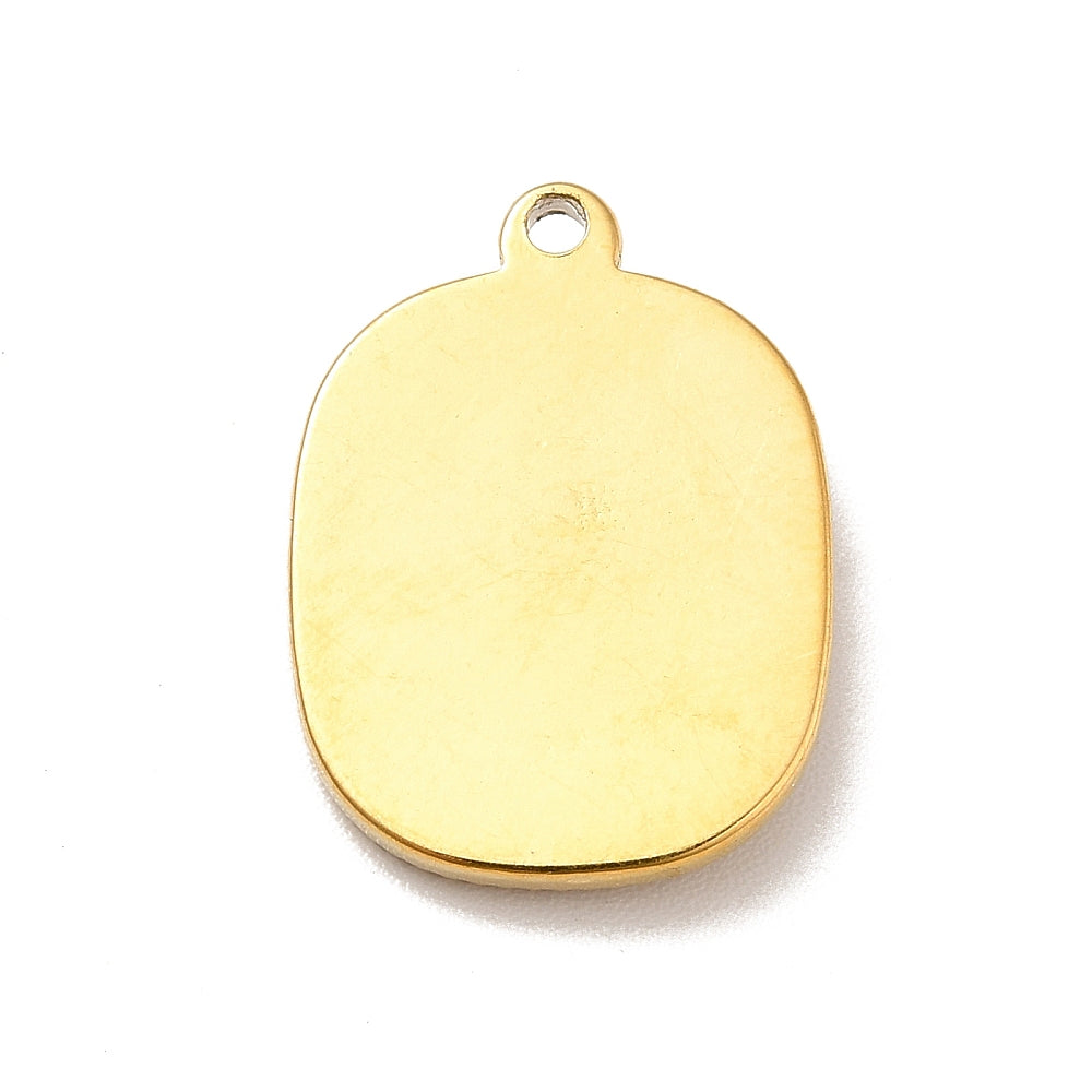 Oval Rose Charm