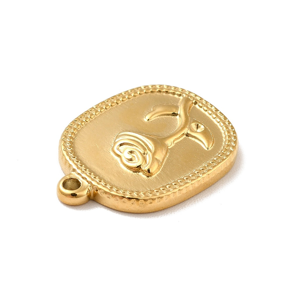 Oval Rose Charm