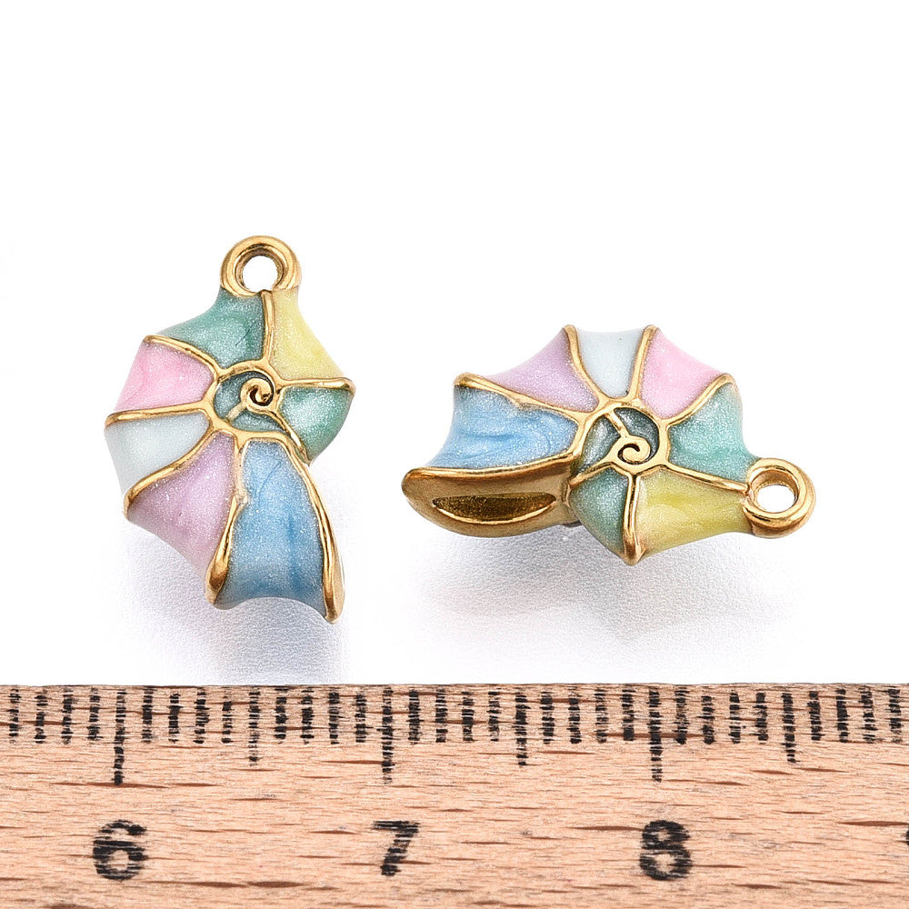 Pastel Shell Charm — Gold