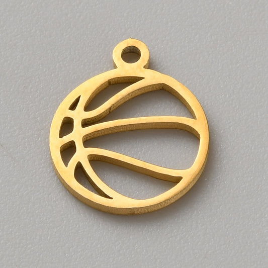 Basketball Charm — Gold