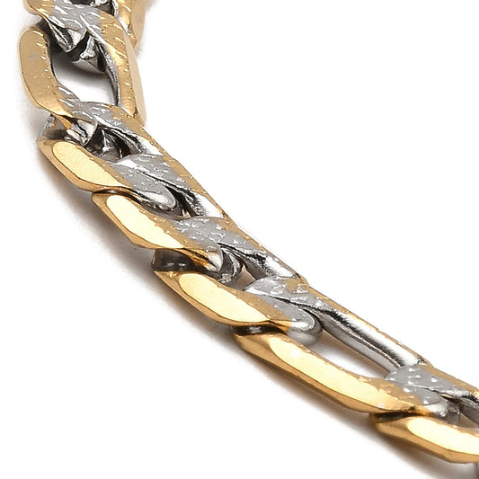 Mavery Luxe Dual-Tone Figaro Bracelet