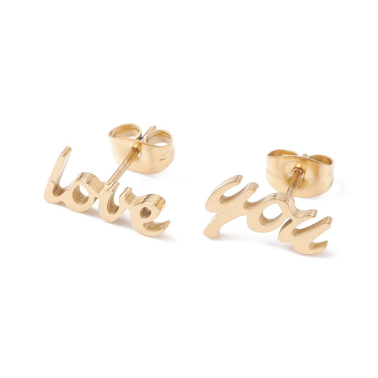 “Love You” Stud Earrings