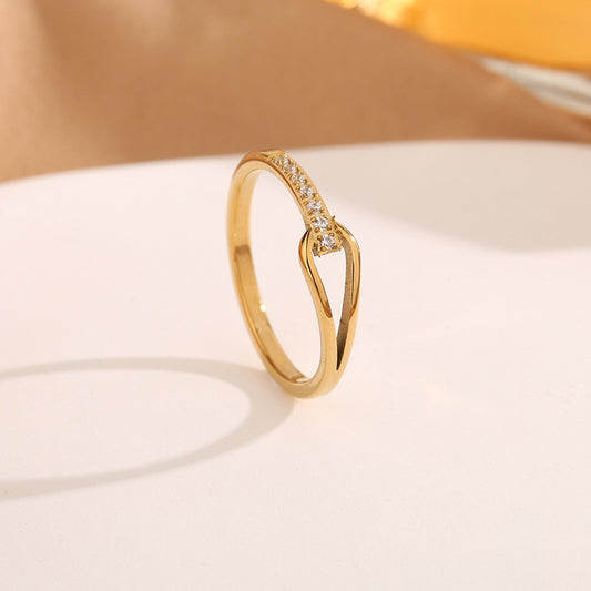 Infinity Spark Ring – 18k PVD with CZ Accents