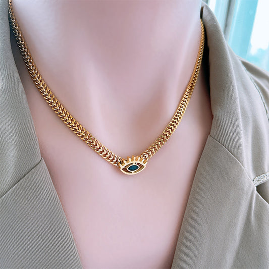 Evil Eye Choker – 18k PVD