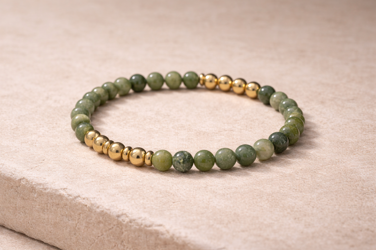 The Rowan Jade Stretch Bracelet