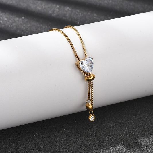 Luxe Heart Drop Necklace