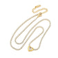 Golden Heart Tennis Necklace