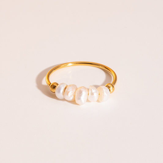 Freshwater Pearl Ring — Gold