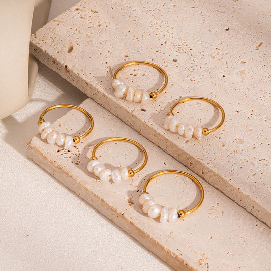 Freshwater Pearl Ring — Gold