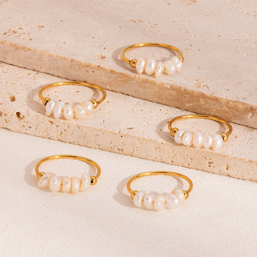 Freshwater Pearl Ring — Gold