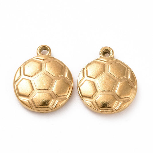Soccer Ball Charm — Gold