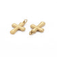 Beaded Cross Charm — Gold
