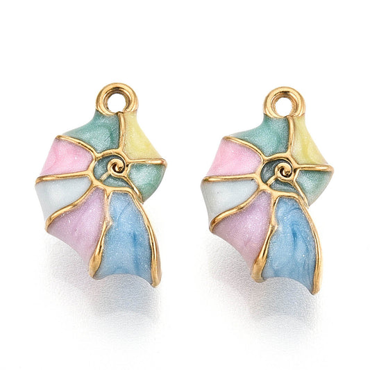 Pastel Shell Charm — Gold