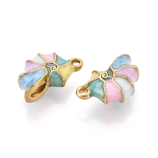 Pastel Shell Charm — Gold