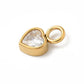 Heart CZ Charm — Gold
